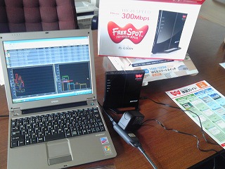FreeSpot機器実験中の図