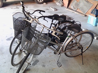 公用自転車は3台