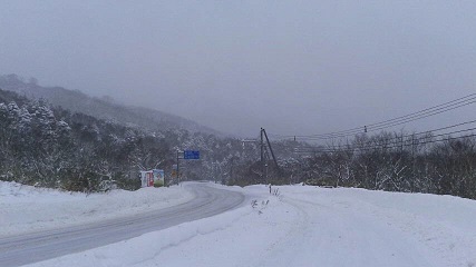 峠での景色の写真