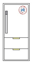 冷蔵庫（磁気製ステッカー）の画像