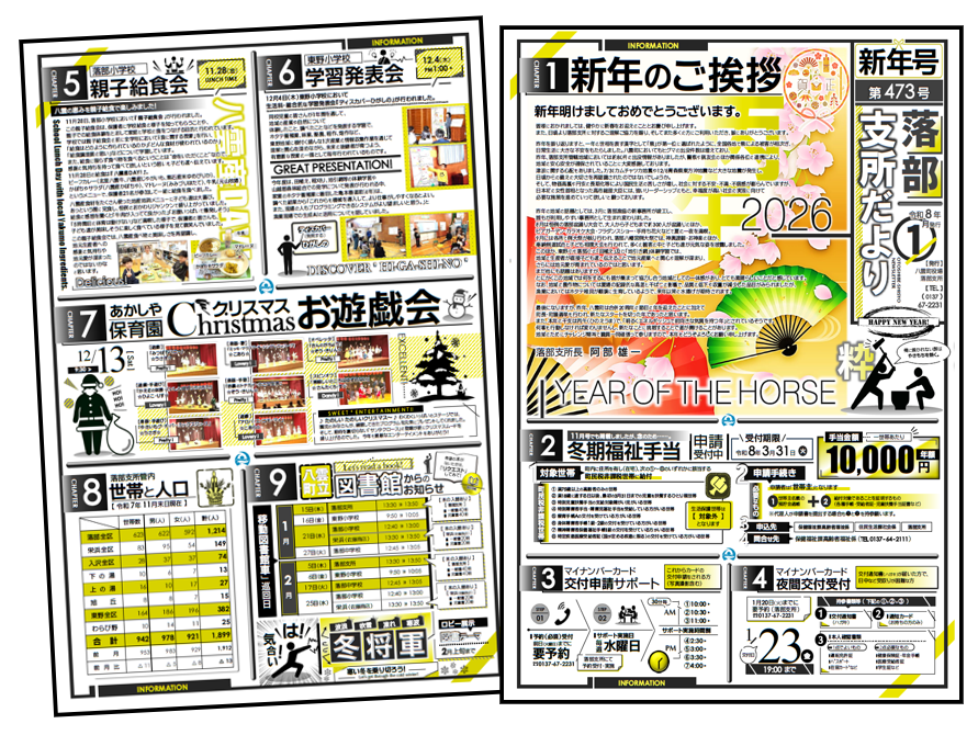 落部支所だより1月号イメージ