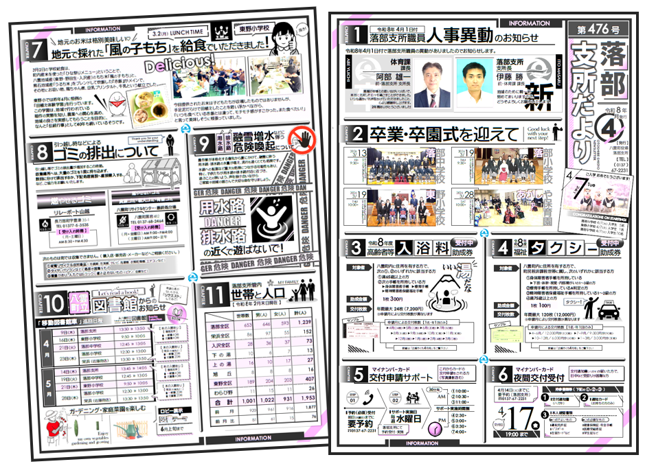 落部支所だより4月号イメージ