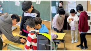 ６年生、１年生のお世話