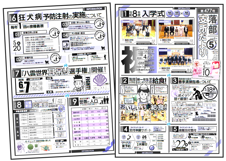 落部支所だより5月号 全2面　イメージ