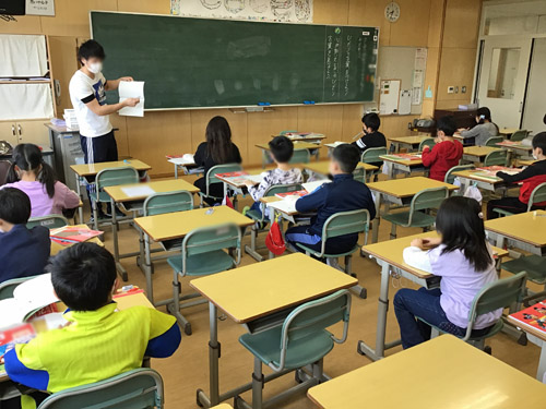 分散登校の様子1