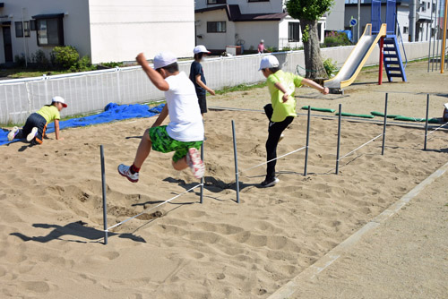 ゴムひもを使った授業の工夫