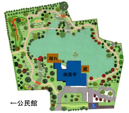 梅村庭園の地図